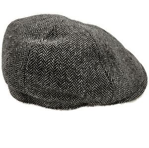 City Sport Grey Herringbone Flat Cap Size 58